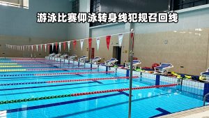 泳池仰泳标志线犯规召回线